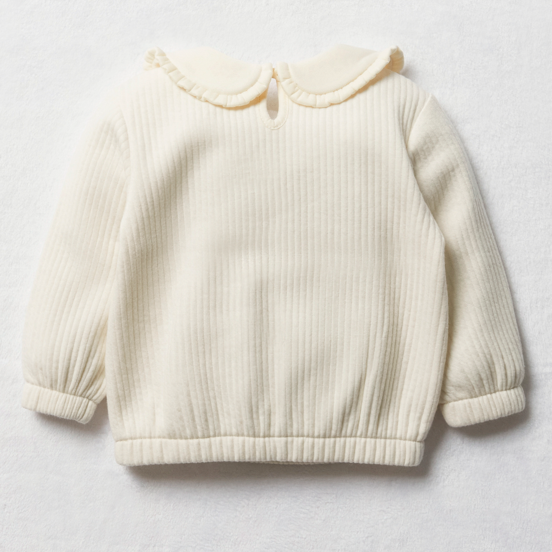 Bubbleknit styled tracktop egret-CREAM-3-6 MTHS