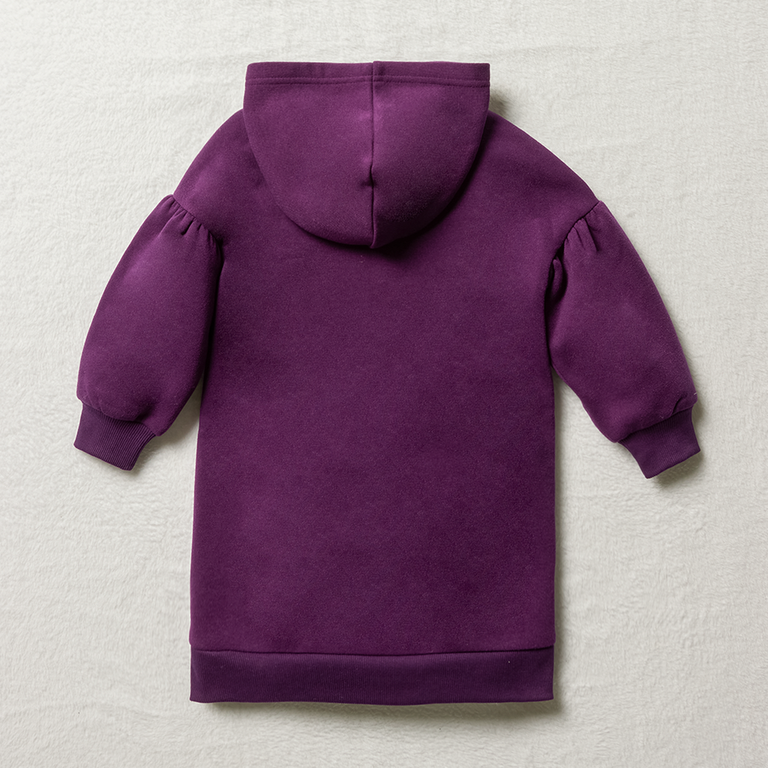 Unicorn Hooded Sweat Dress Purple-GRAPE-2-3 YRS