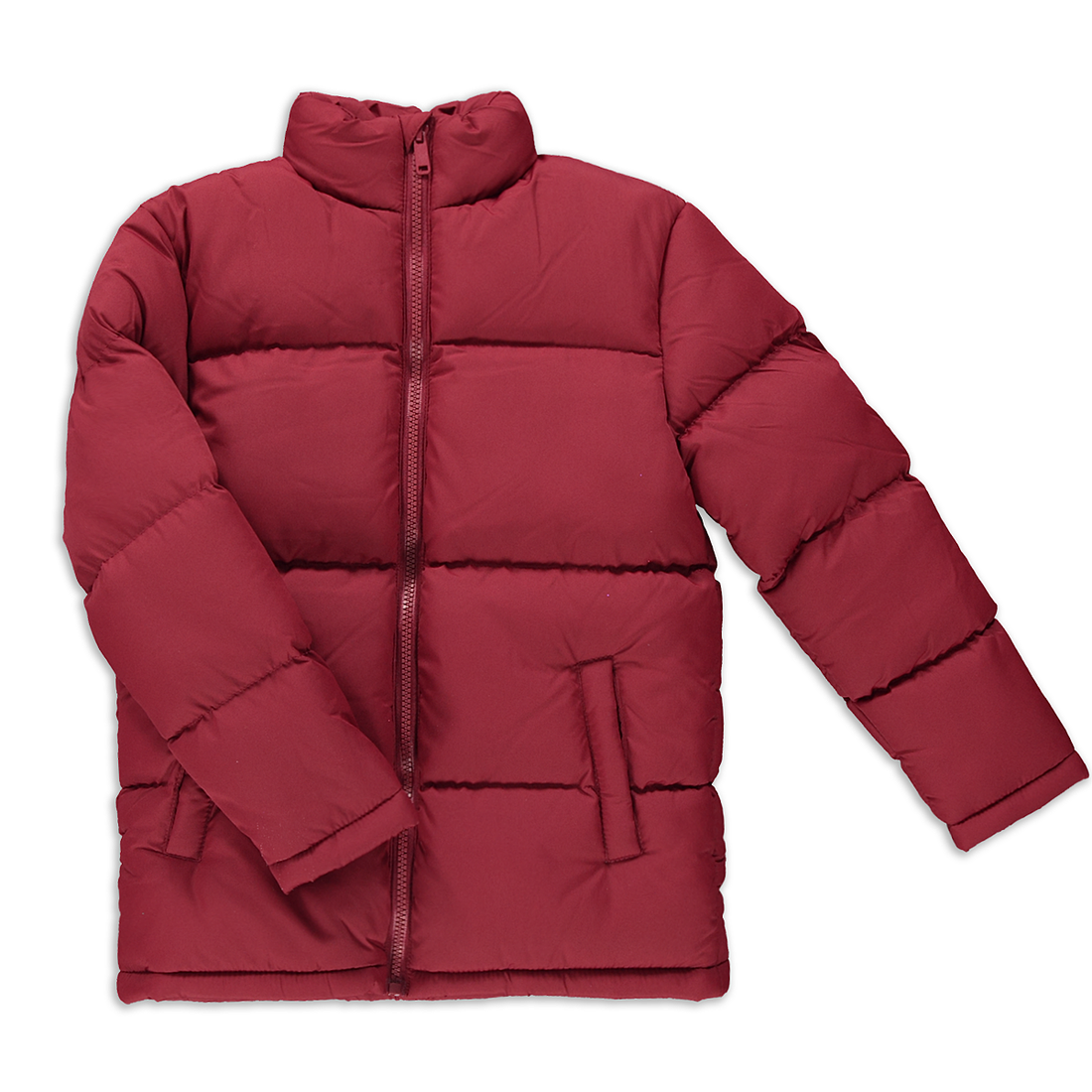 Puffer fashion jacket red-BURGUNDY-11-12 YRS