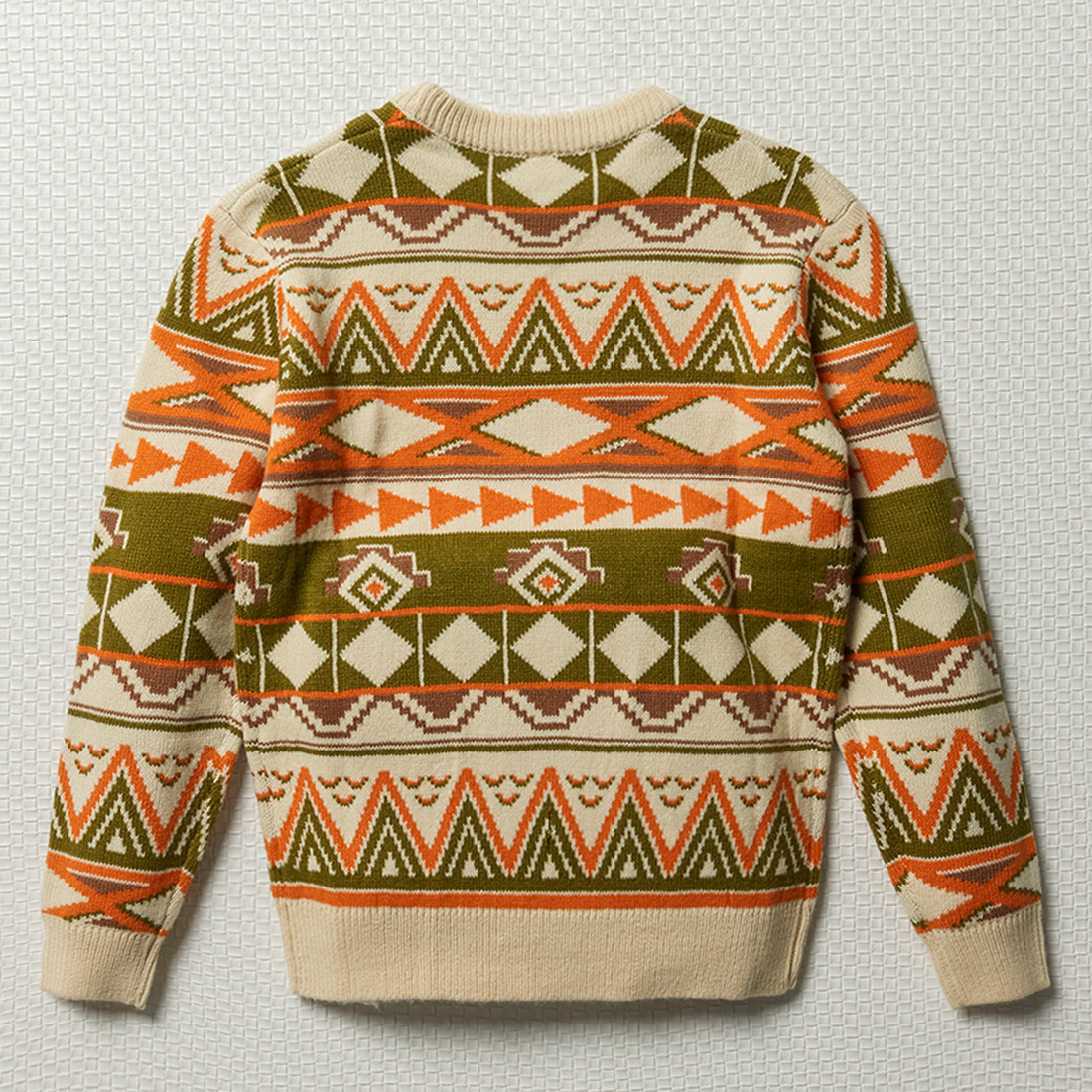 CREW NECK AZTEC JERSEY STONE-ASSORTED-9-10 YRS