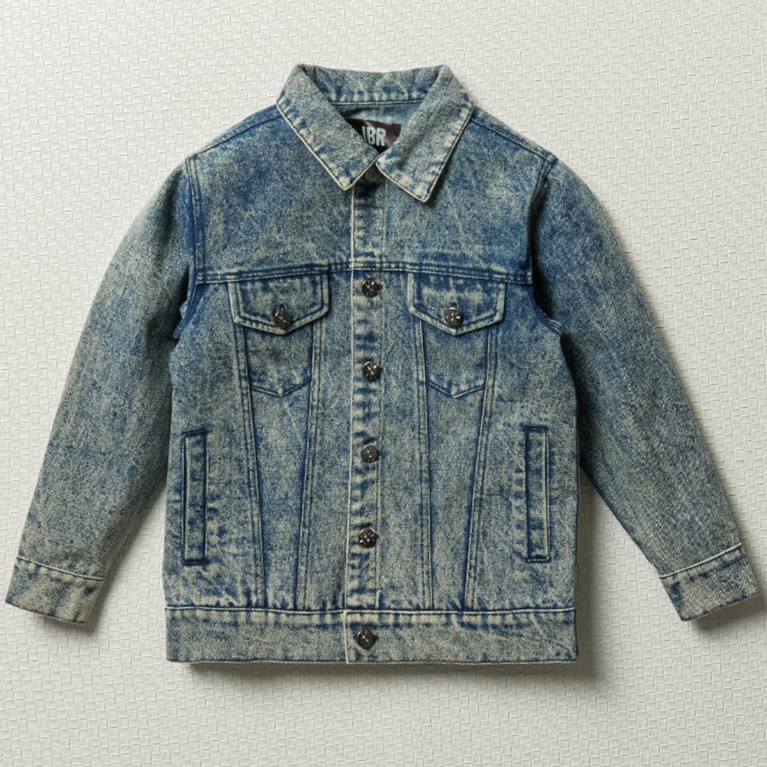 Denim jacket acid wash blue-LIGHT BLUE-11-12 YRS