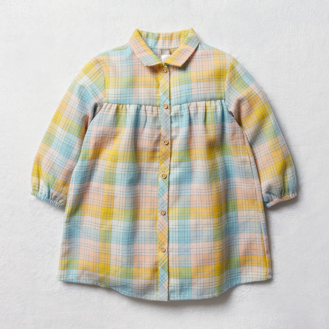 Check Shirt Dress Pink and Blue Multi-MULTI-2-3 YRS