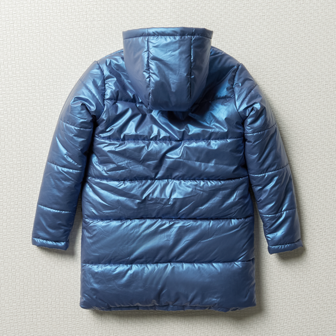 Styled quilted puffer jacket metallic-SILVER-11-12 YRS