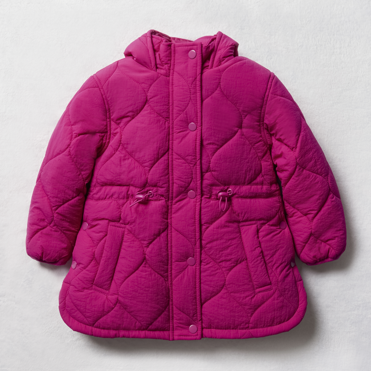 Hooded Quilted Puffer Parka Magenta-MAGENTA-3-4 YRS