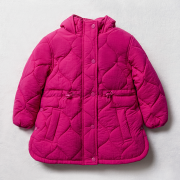 Hooded Quilted Puffer Parka Magenta-MAGENTA-3-4 YRS