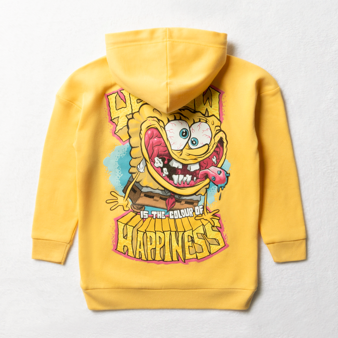 Spongebob hooded tracktop yellow-YELLOW-SMALL