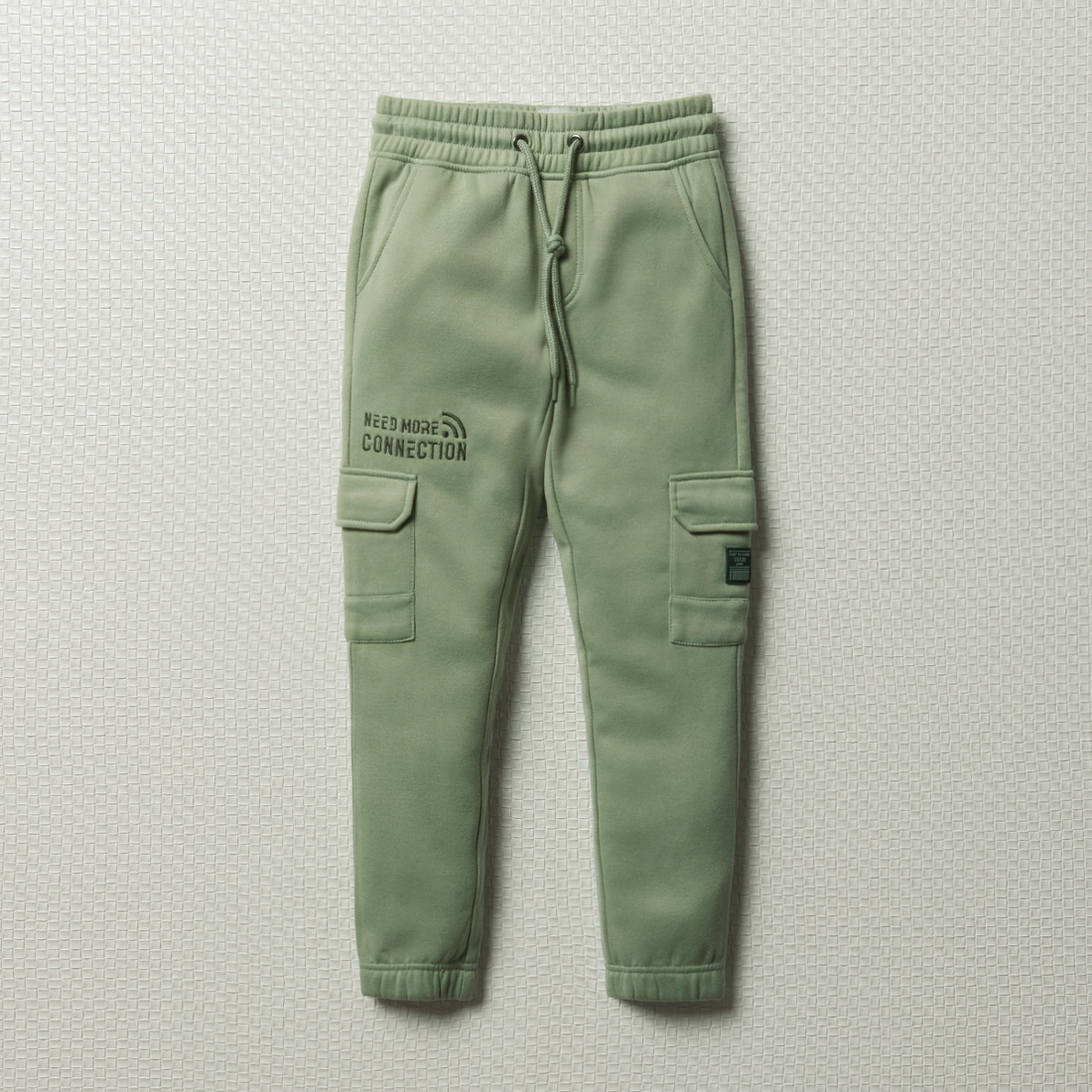 KNIT CARGO FASHION TRACKPANT ICEBERG GREEN-LIGHT GREEN-11-12 YRS