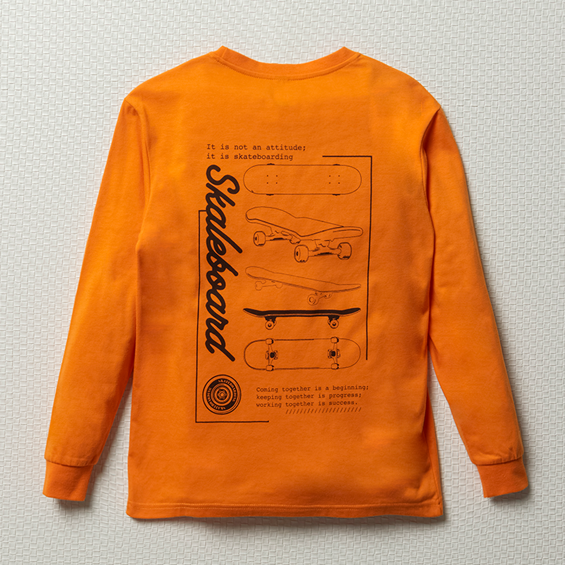 LONG SLEEVE T-SHIRT BURNT ORANGE-BURNT ORANGE-9-10 YRS