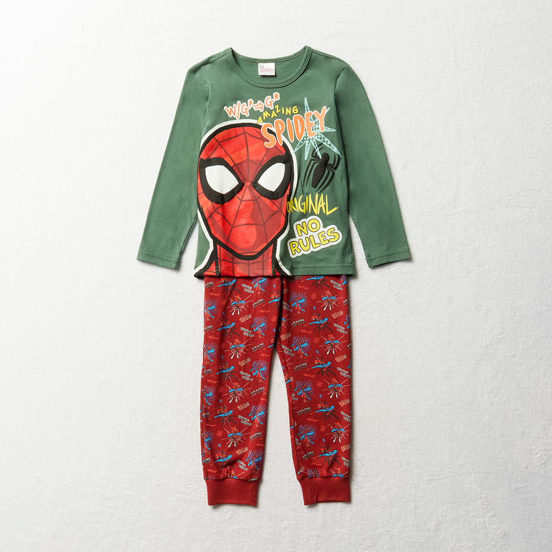 Spider-Man long sleeve pj sage-SAGE-2-3 YRS