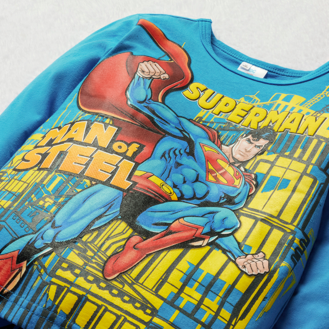 Superman long sleeve pj blue-BRIGHT BLUE-2-3 YRS