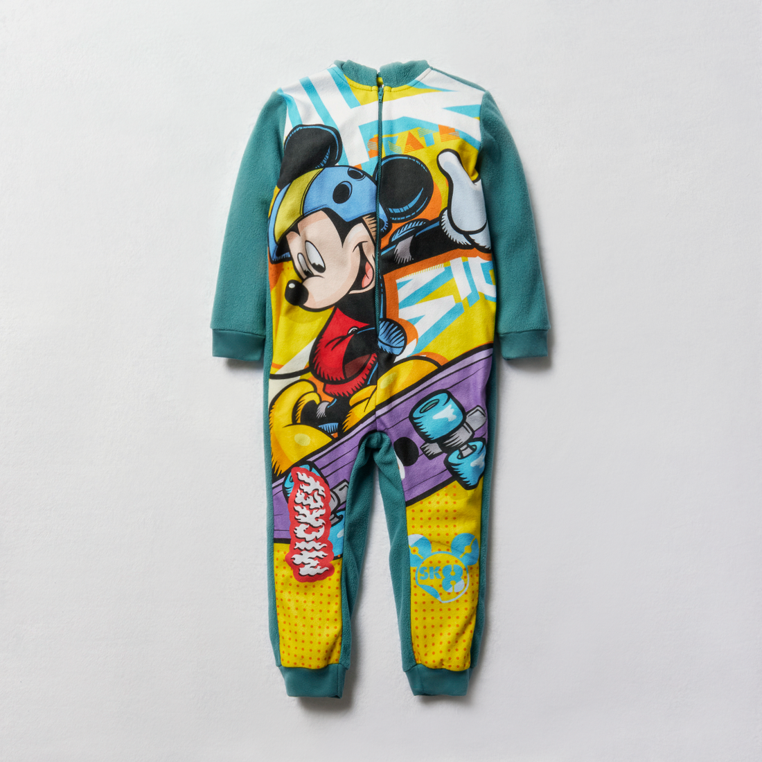 Mickey Mouse micro fleece onesie blue-DARK BLUE-2-3 YRS