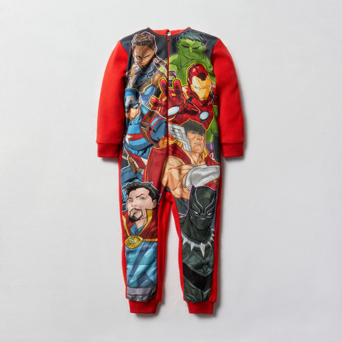 Avengers micro fleece onesie red-BRIGHT RED-2-3 YRS