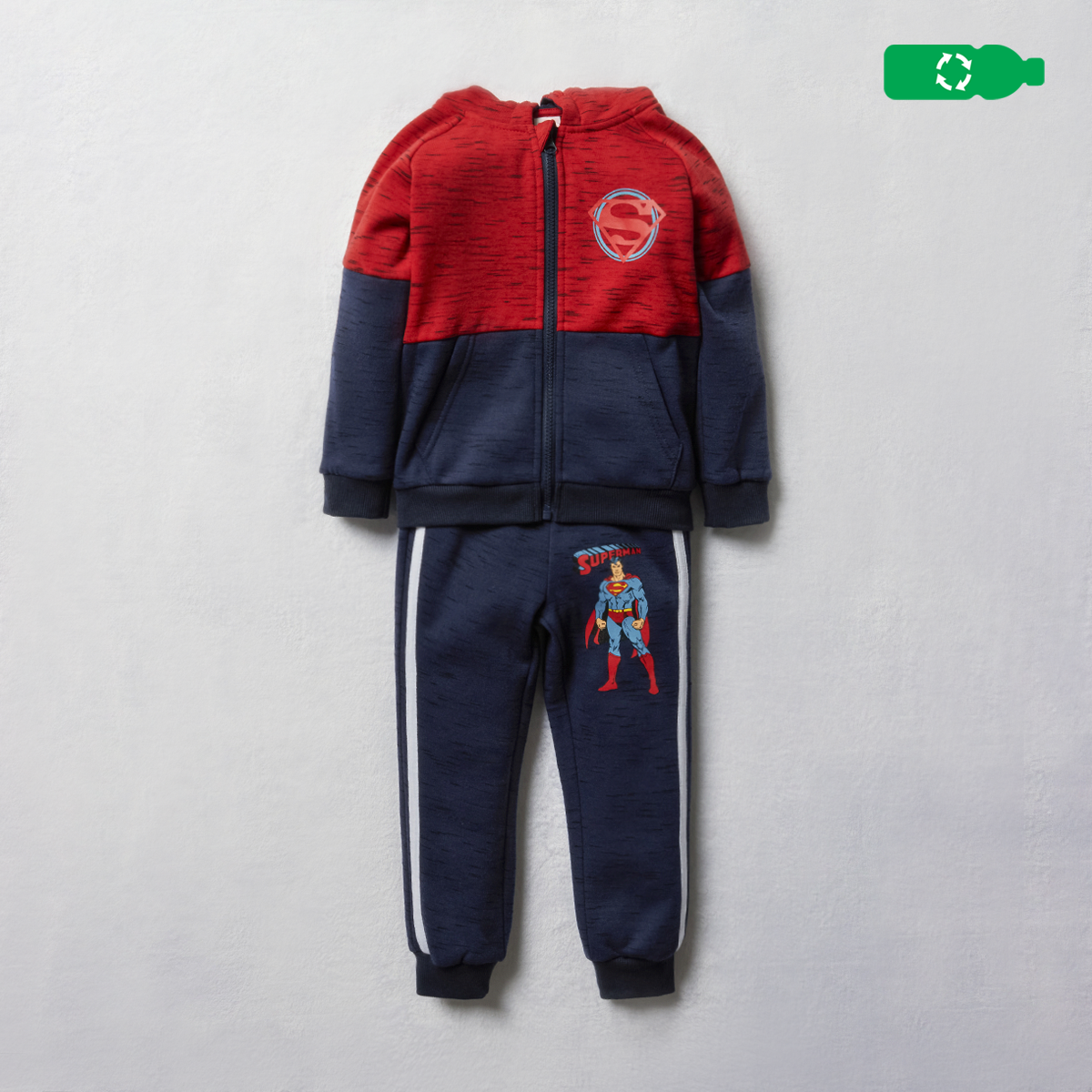 Superman colour zip through tracksuit navy-NAVY-3-4 YRS