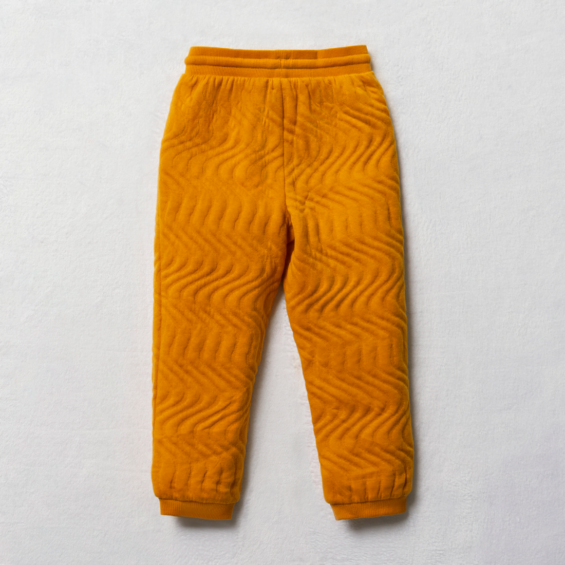 Quilted trackpants golden yellow-OCHRE-3-4 YRS