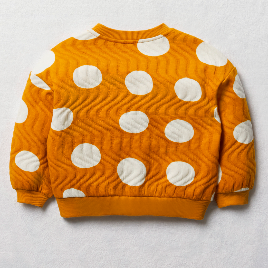 Quilted crew tracktop golden yellow-OCHRE-3-4 YRS