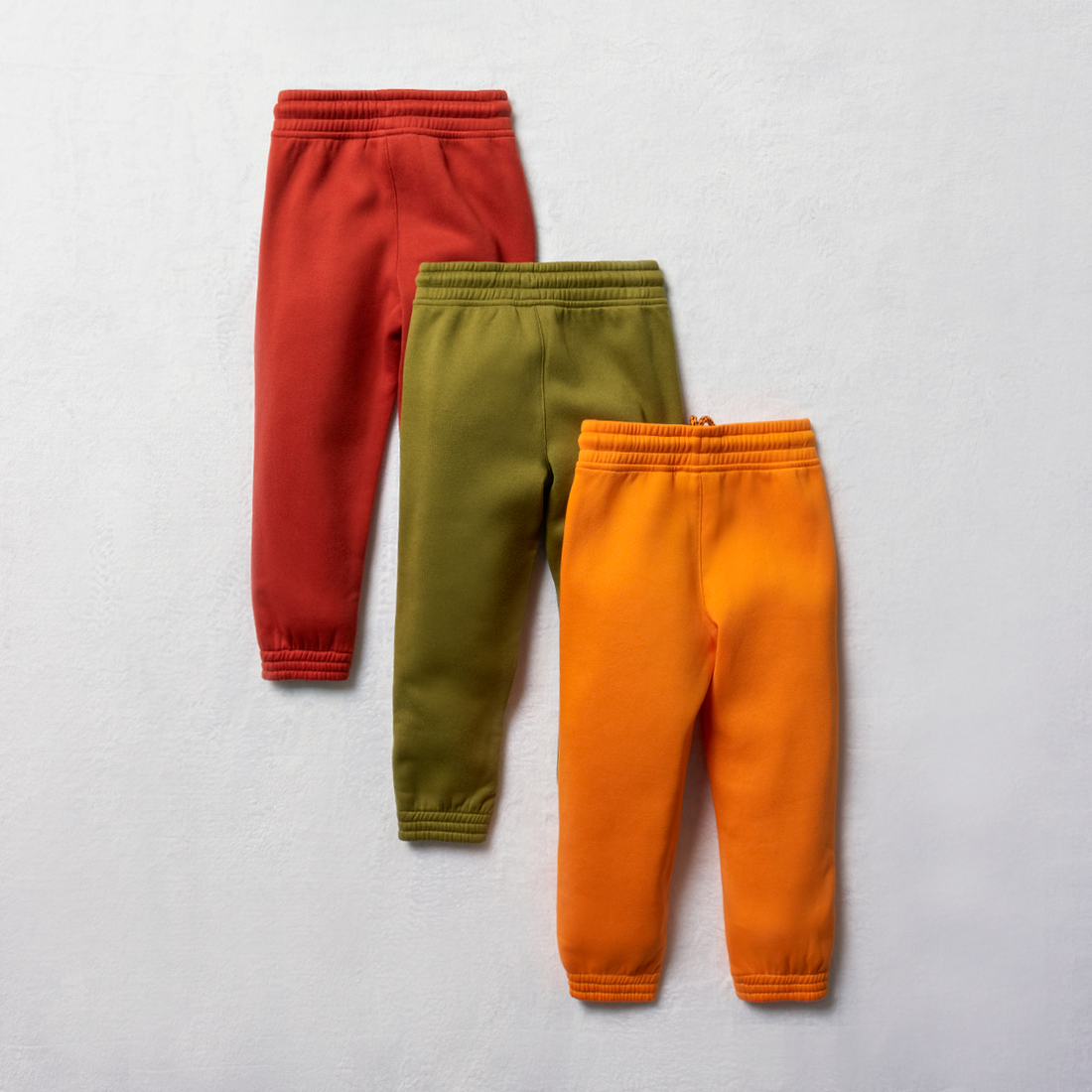 MI 3 pack trackpants fatigue tangerine and burgund-FATIGUE-3-4 YRS