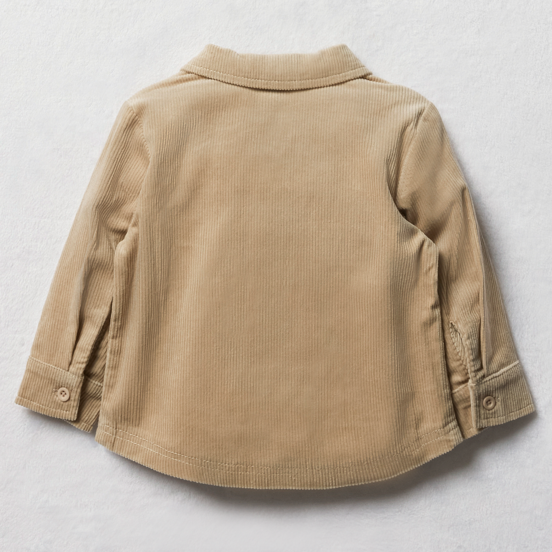 Corduroy ls shirt stone-CREAM-3-6 MTHS