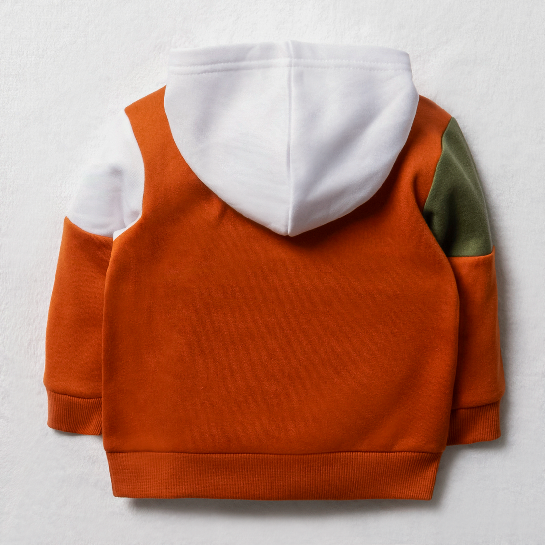 Hooded colourblock tracktop styled rust-RUST-6-12 MTHS