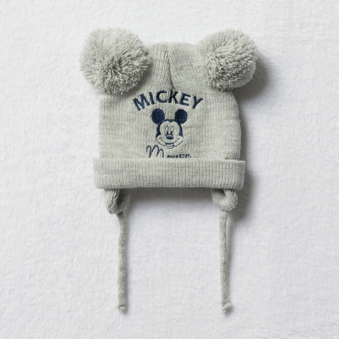 Micky mouse NB hat grey melange-GREY MELANGE-NEW BORN