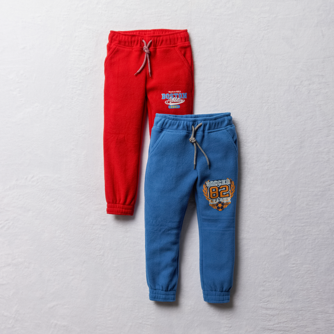 MI 2 pack trackpants fashion polorfleece detriot b-BRIGHT RED-3-4 YRS