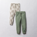 MI 2 pack trackpants fashion polorfleece checkerbo-SAGE-3-4 YRS