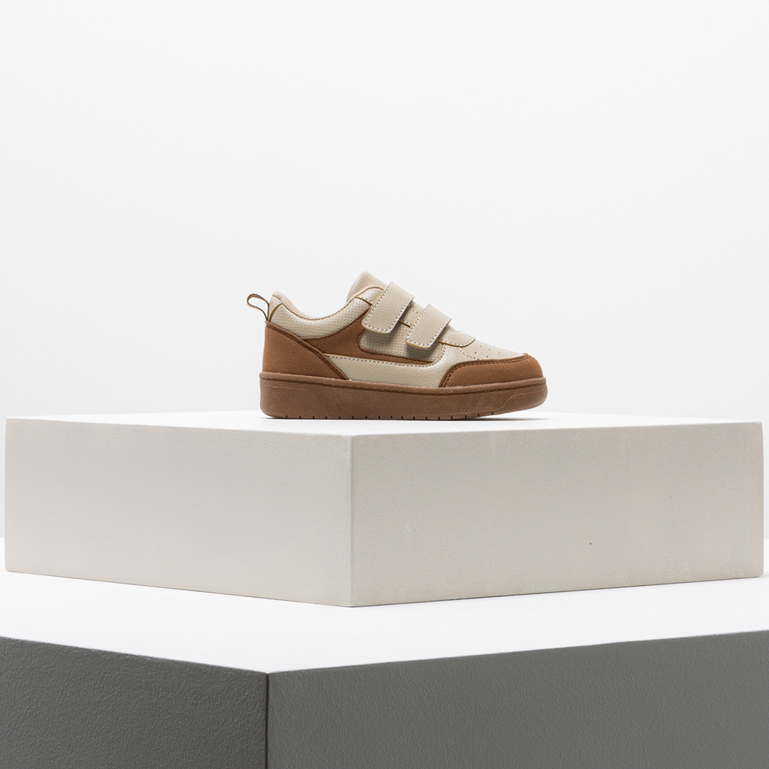 DOUBLE VELCRO SNEAKER TAN-TAN-9