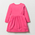 Barbie long sleeve babydoll dress pink-MID PINK-2-3 YRS (1)