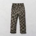 Trousers styled denim straight  checkerboard charc-CHARCOAL-2-3 YRS (1)