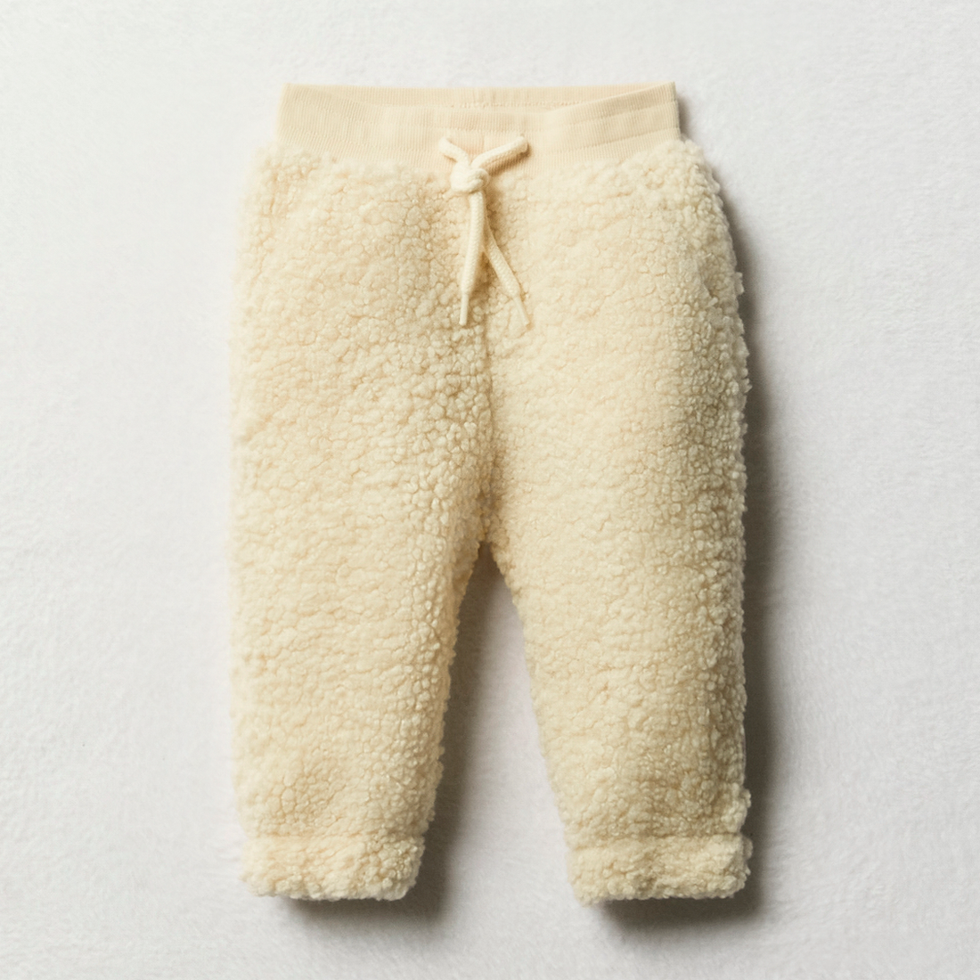 Borg trackpant styled white cap-MILK-3-6 MTHS