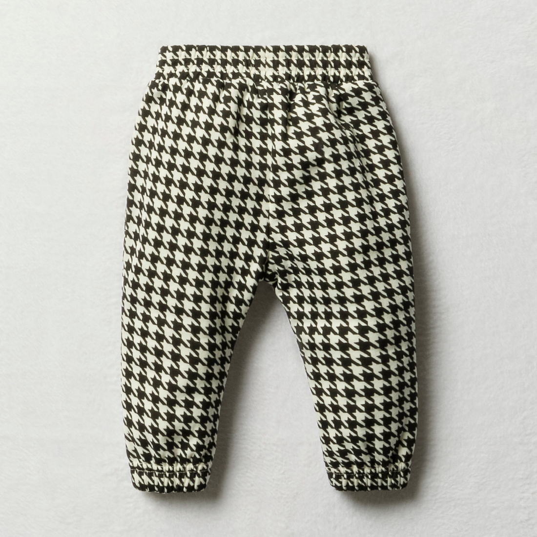 HOUNDSTOOTH TRACKPANTS EGRET-CREAM-3-6 MTHS