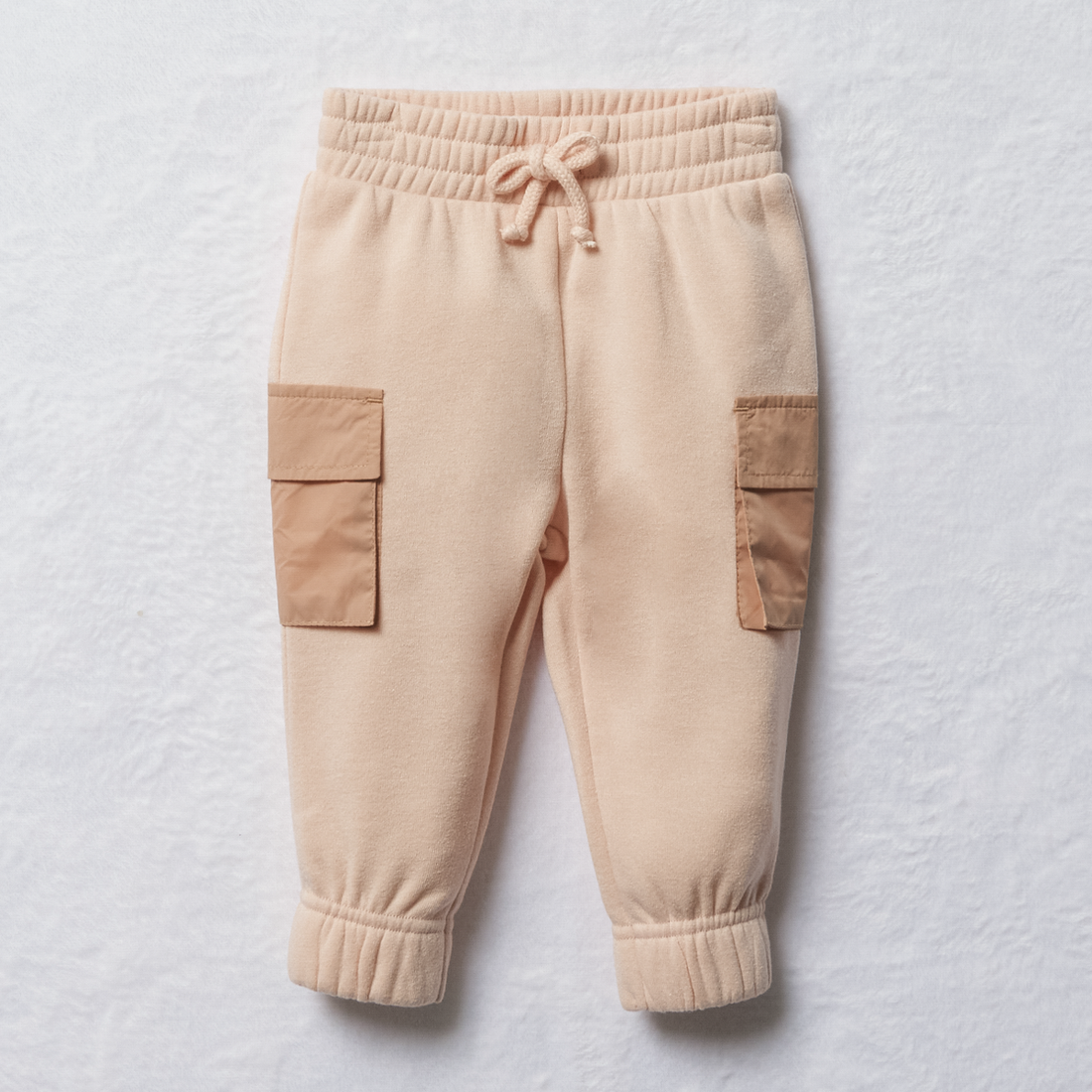 cargo styled trackpants peach whip-PEACH-3-6 MTHS