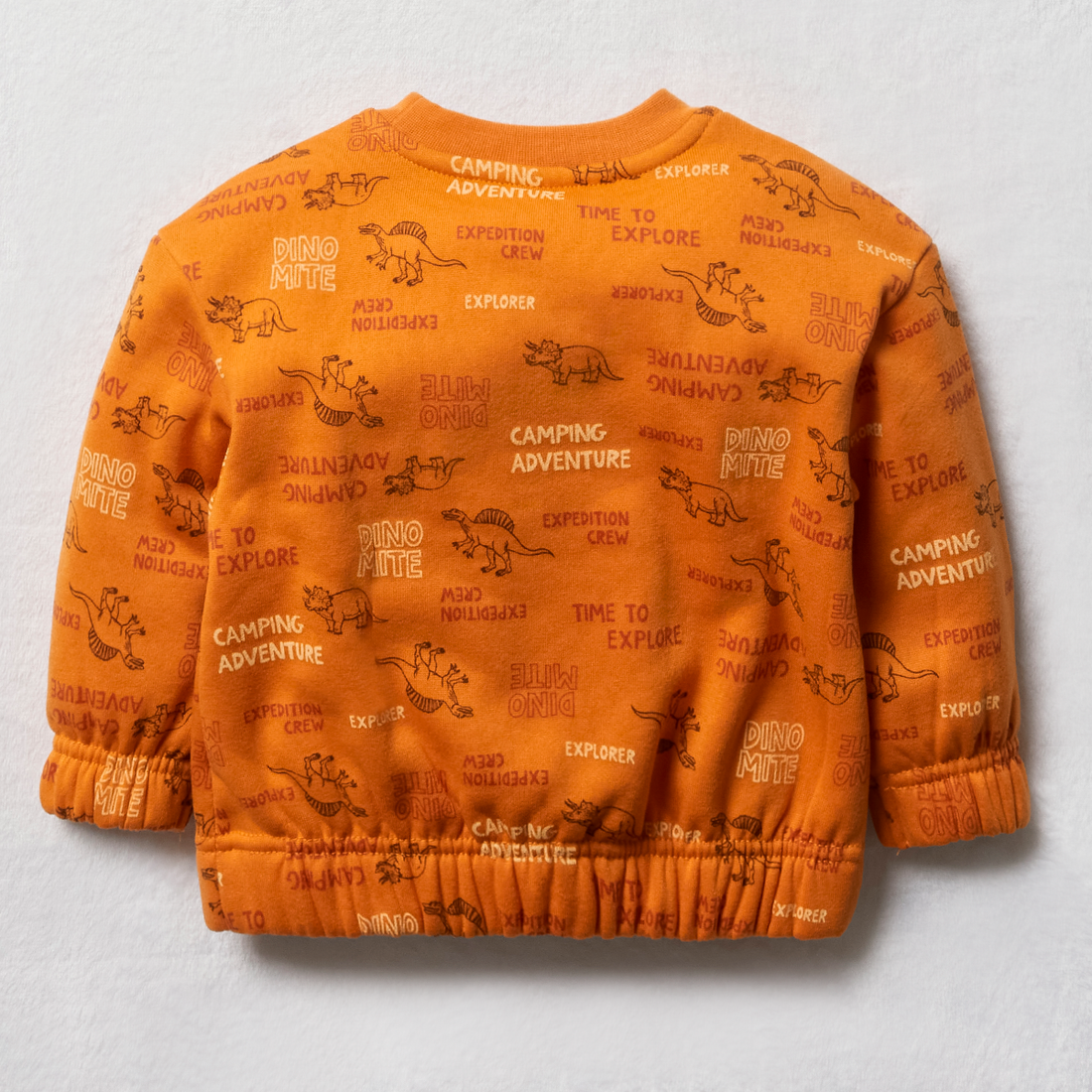 Aop animals crewneck tracktop basic tangerine-TANGERINE-3-6 MTHS