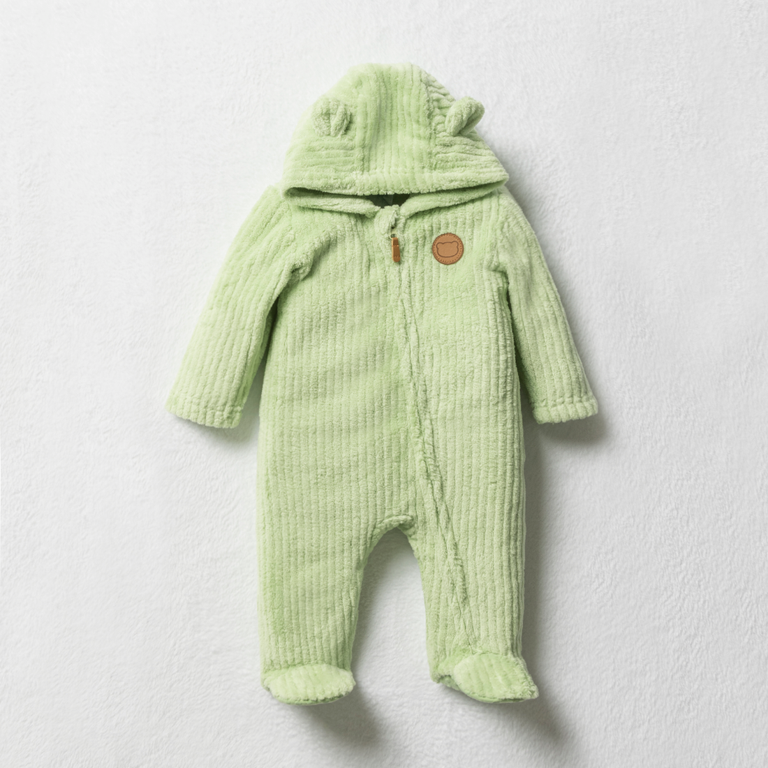 Coral fleece babygrow Nile Green-LIGHT GREEN-0-3 MTHS