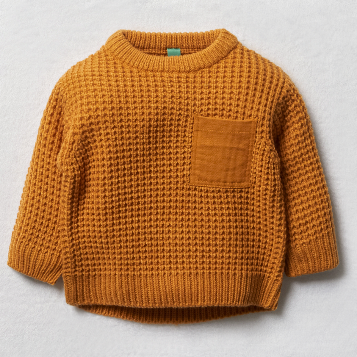 Crew neck with pocket knitwear burnt orange-BURNT ORANGE-3-6 MTHS