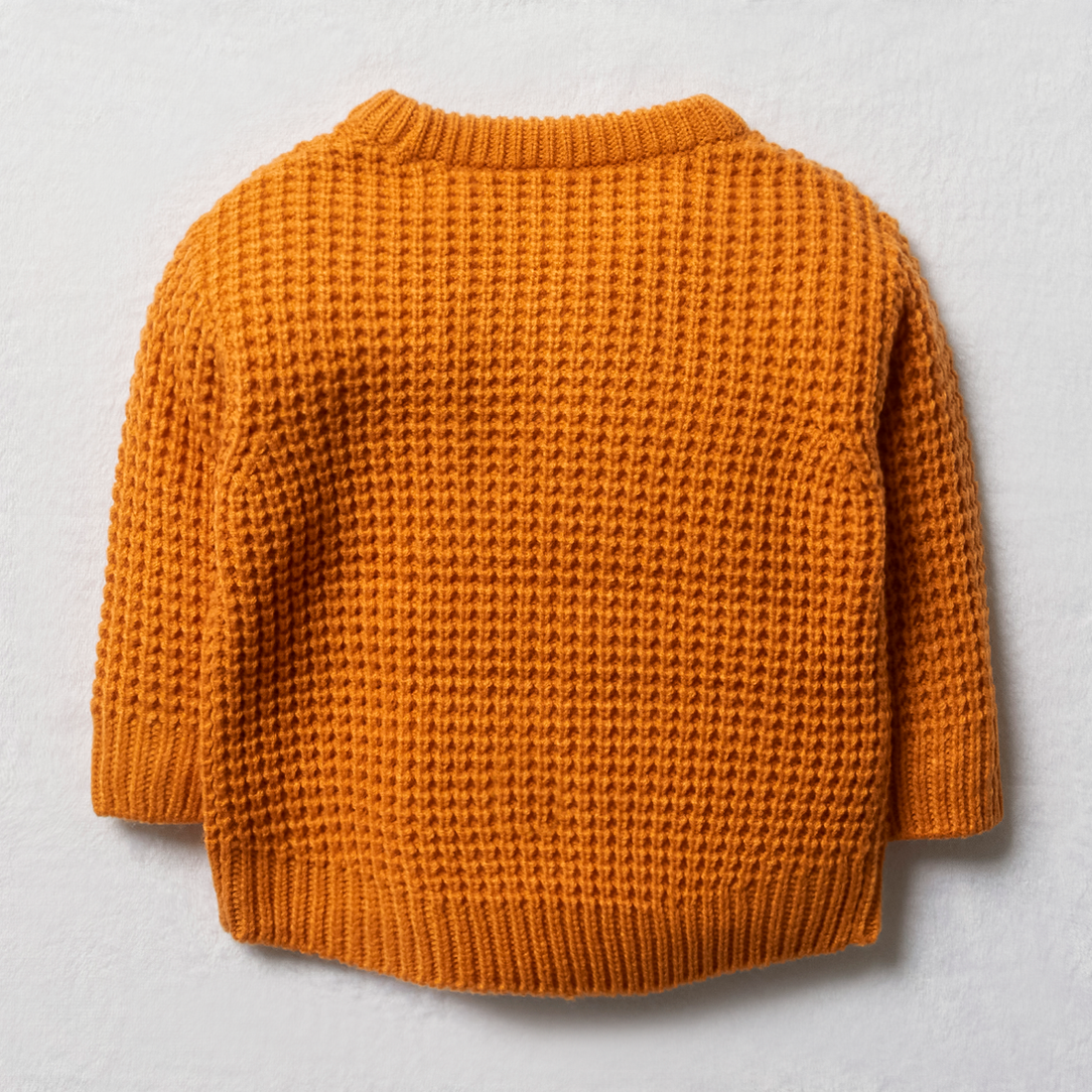 Crew neck with pocket knitwear burnt orange-BURNT ORANGE-3-6 MTHS