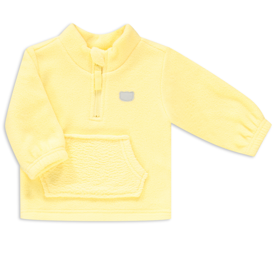 Microfleece tracksuit quarter zip pale banana-LEMON-0-3 MTHS