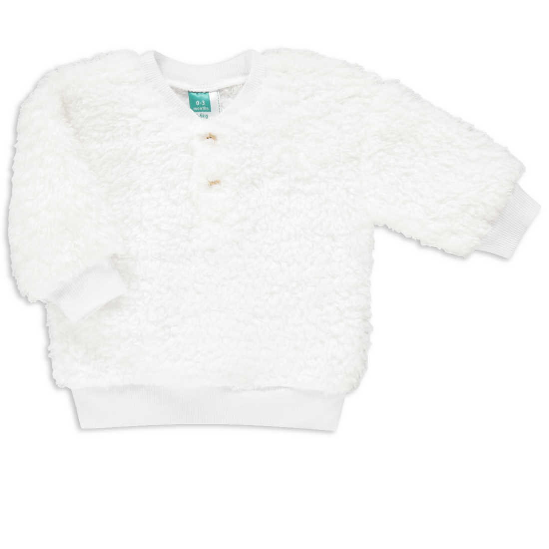 Shaggy fleece crew neck top and legging set white-WHITE-TINY BABY