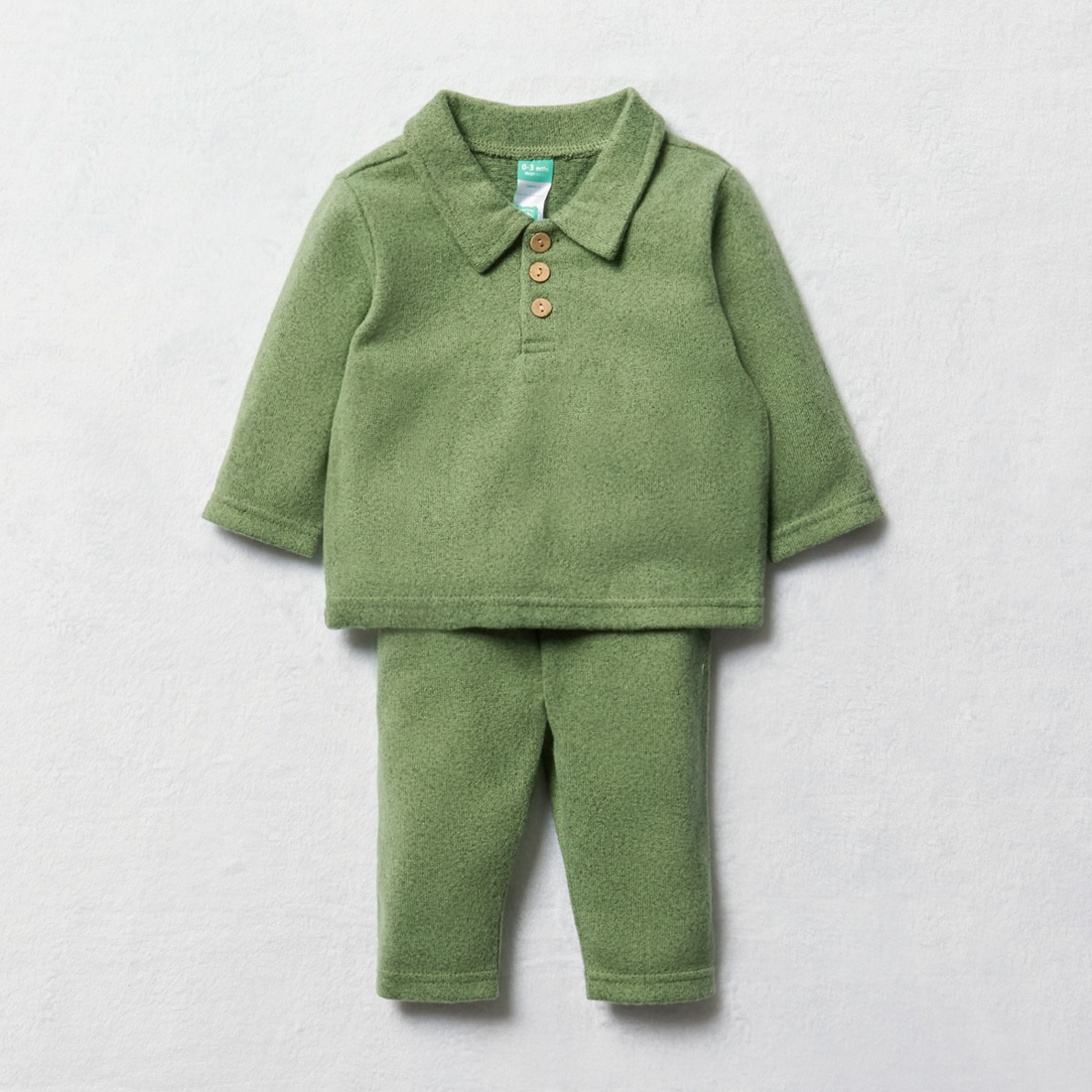 Cut and sew collar set Loden frost-GREEN-TINY BABY