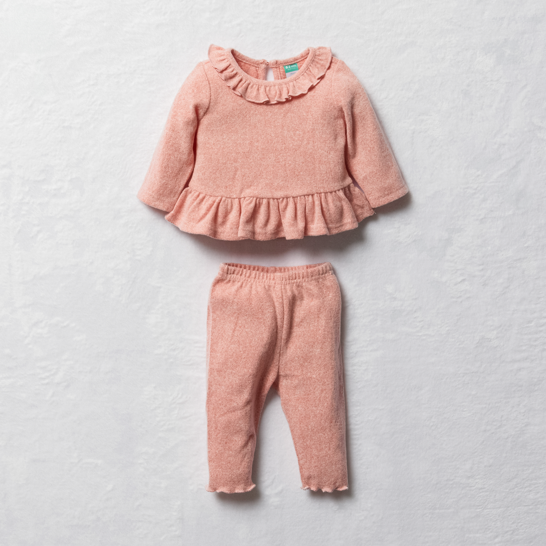 Cut and sew frill set tea rose-MID PINK-TINY BABY