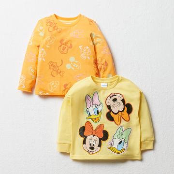 Minnie Mouse and Friends 2 pack long sleeve t-shir-BUTTER-2-3 YRS