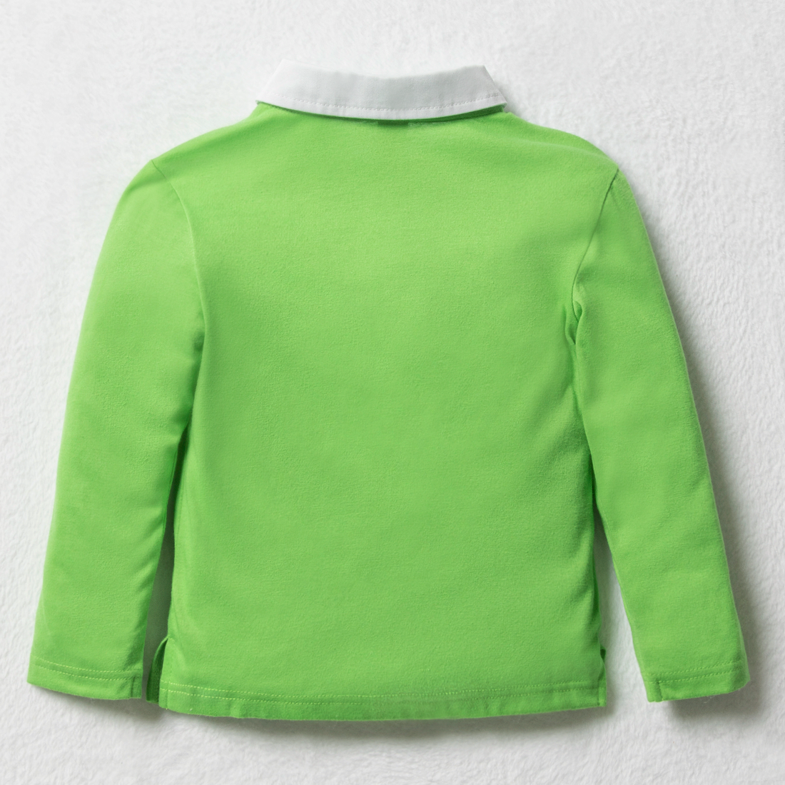 Long sleeve rugby striped t-shirt bright green-BRIGHT GREEN-2-3 YRS