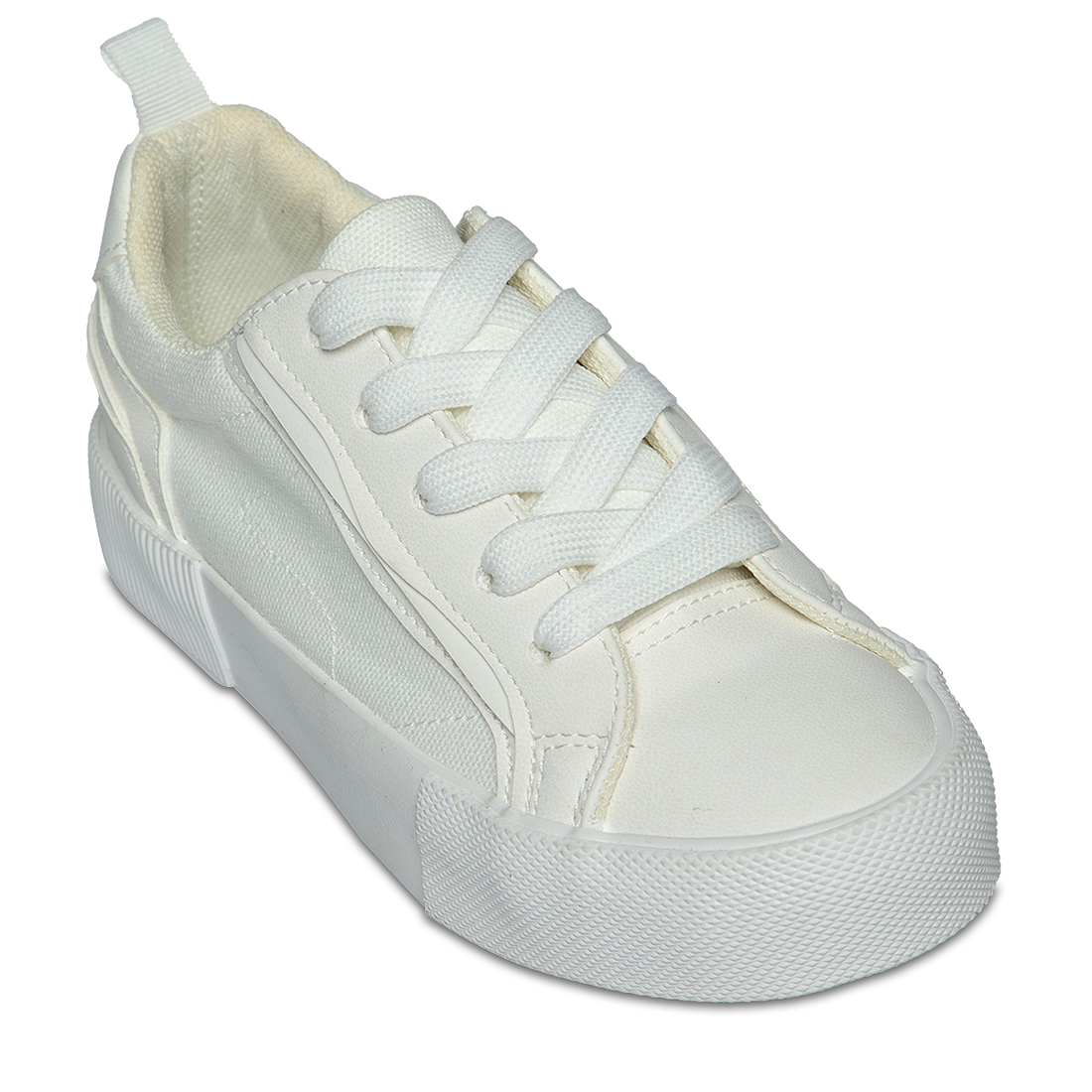 Lace up sneaker white-WHITE-1