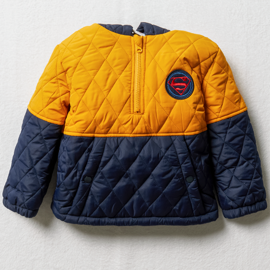 Superman quilted cagoule jacket ochre-OCHRE-2-3 YRS