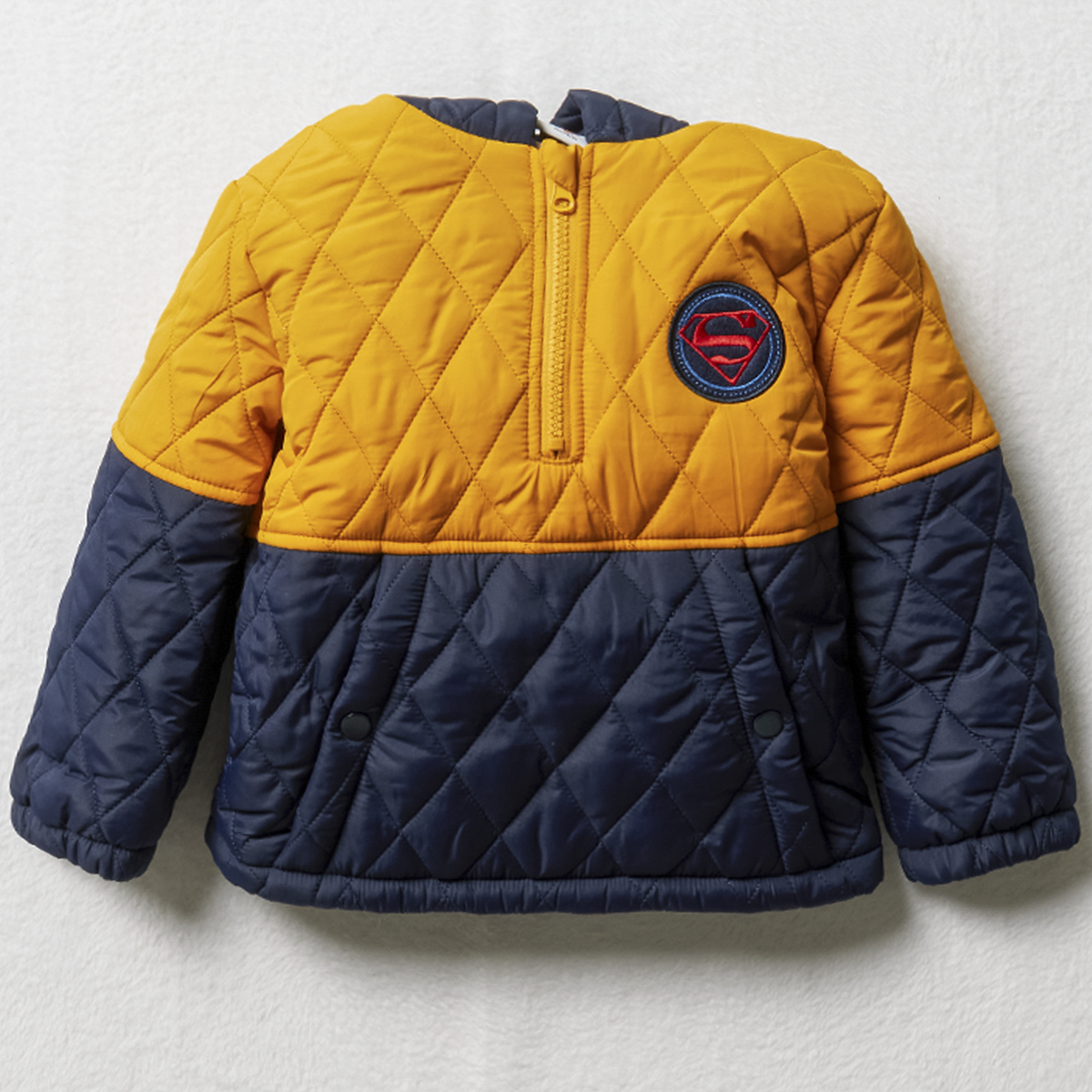 Superman quilted cagoule jacket ochre-OCHRE-2-3 YRS