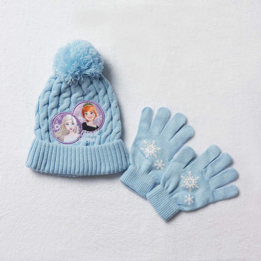 PG frozen st gloves and beanie blue-LIGHT BLUE-54 CM