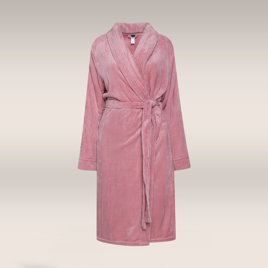 Fleece gown pink-MID PINK-M