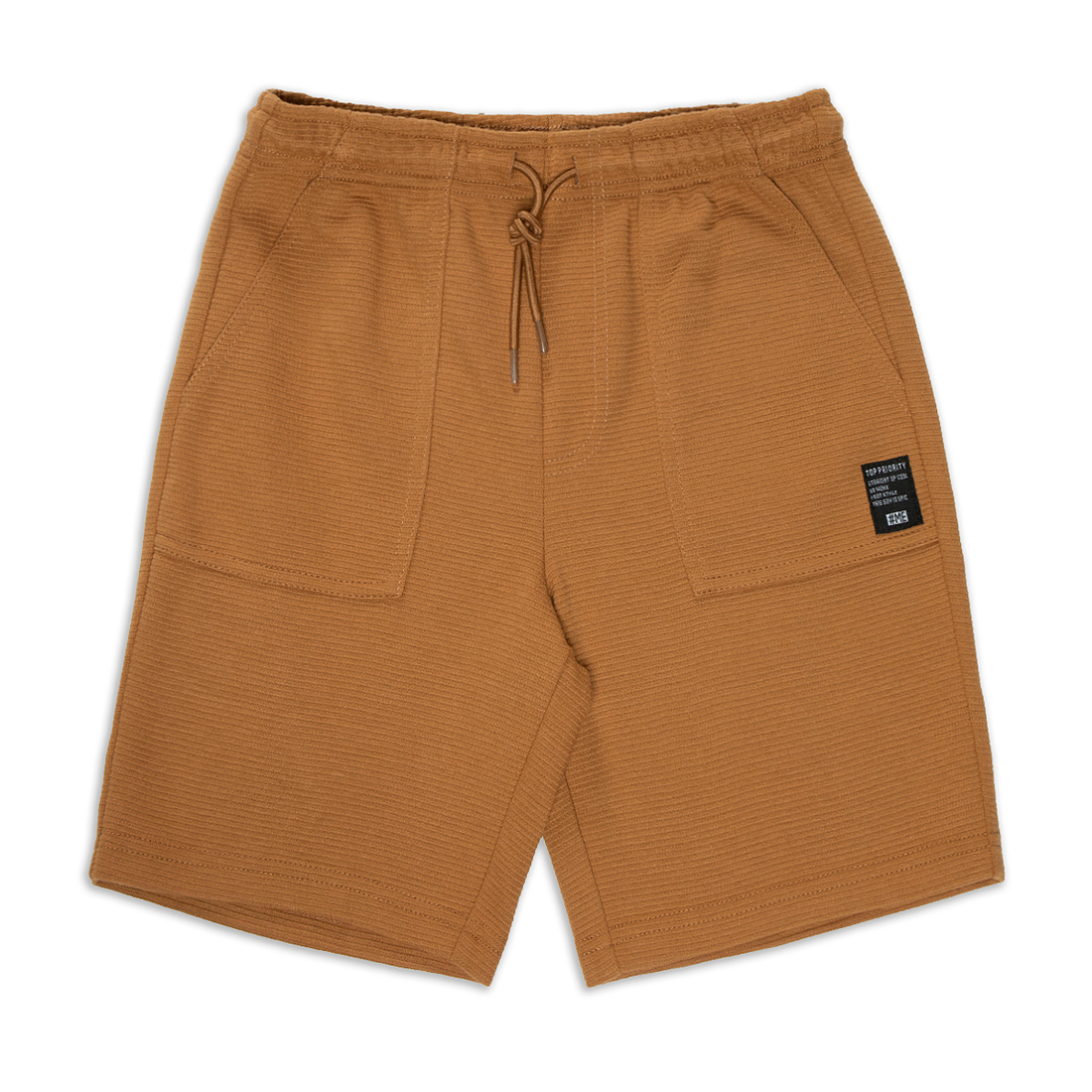 MI otoman plain knit shorts chocolate-CHOCOLATE-2-3 YRS