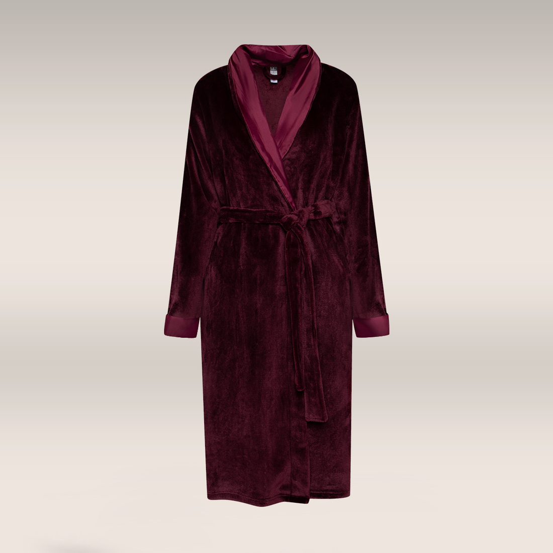 Slinky satin gown wine red-WINE-M