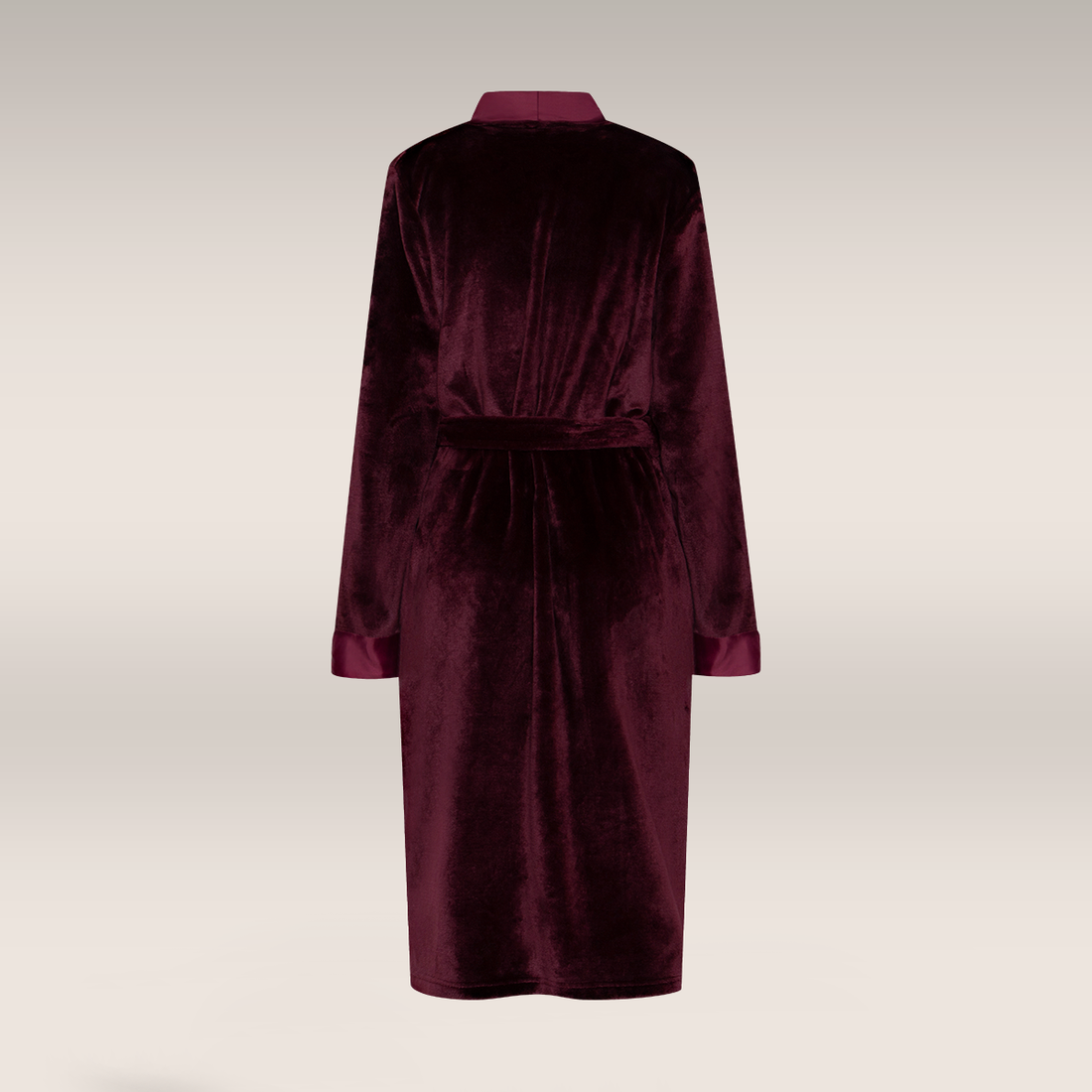 Slinky satin gown wine red-WINE-M