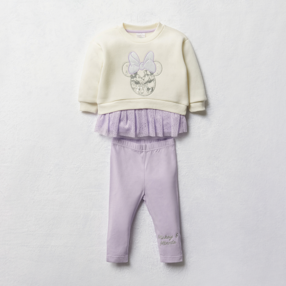 Minnie fleece legging set egret orchid bloom-LILAC-6-12 MTHS (1)